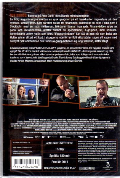 DVD SWEDISH Arne Dahl Misteriso NEW